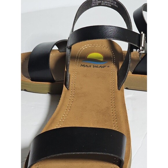 Womens Paradise Bay Black Pastel Gem Strappy Sandals Sz 8.5 M - Picture 3 of 8